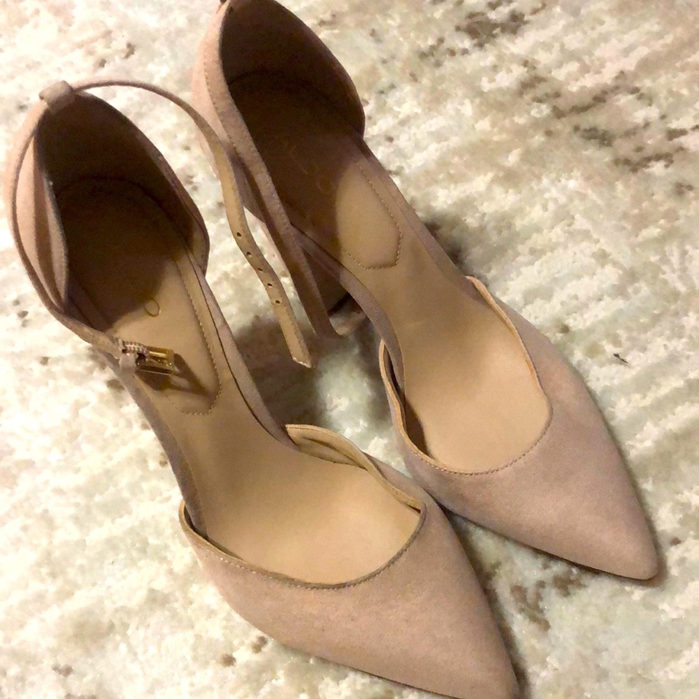 Aldo ankle strap heels.